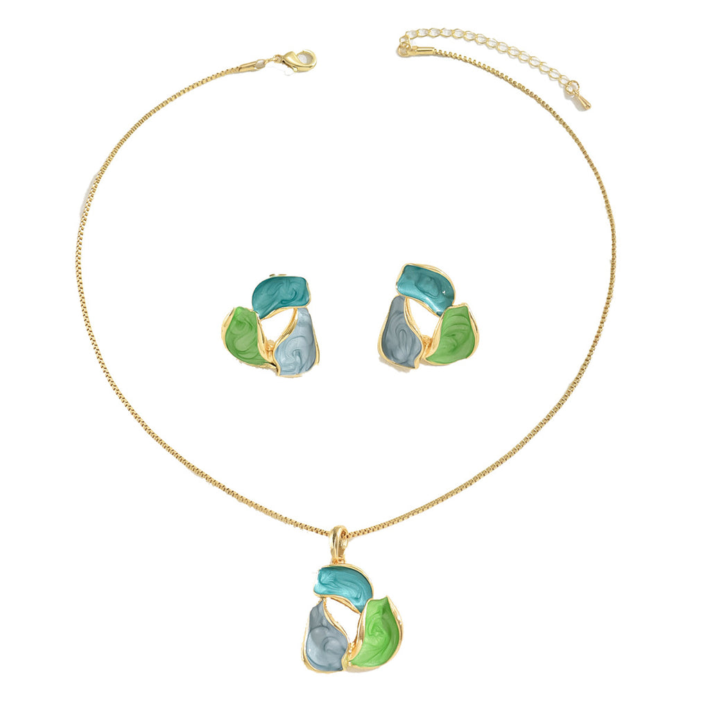 Green and Blue Organic Petal Jewelry — product image 5