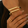 Parallel Bar Open Cuff Jewelry