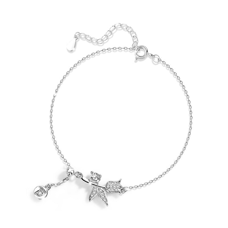 Armband aus 925er Sterlingsilber – Lilie