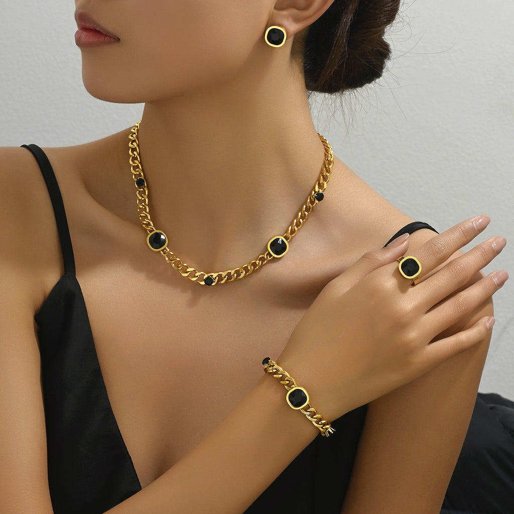 Black Round Station Chain Jewelry — product image 2