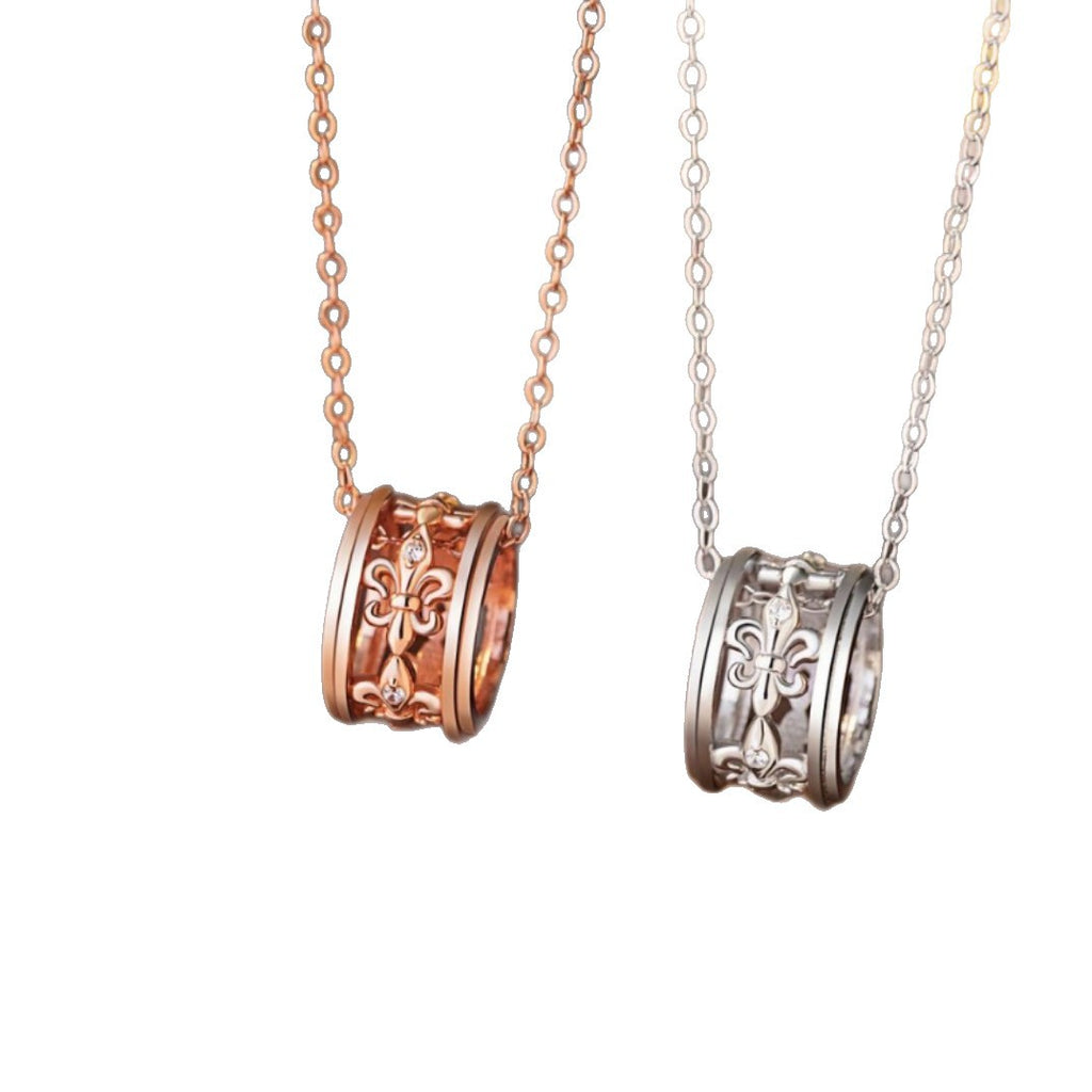 Iris Sterling Silver 925 Necklace Light Luxury High-Grade Small Waist Clavicle Chain Ins Style Small Red Book Same Pendant