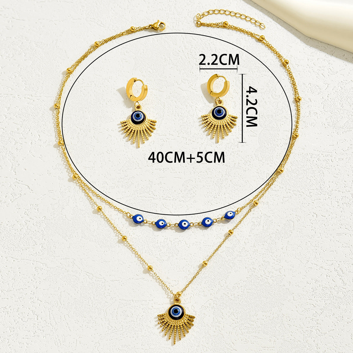 Layered Blue Eye Jewelry — product image 4