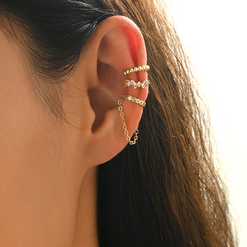 Chain-Linked Ear Cuff Jewelry — product image 2