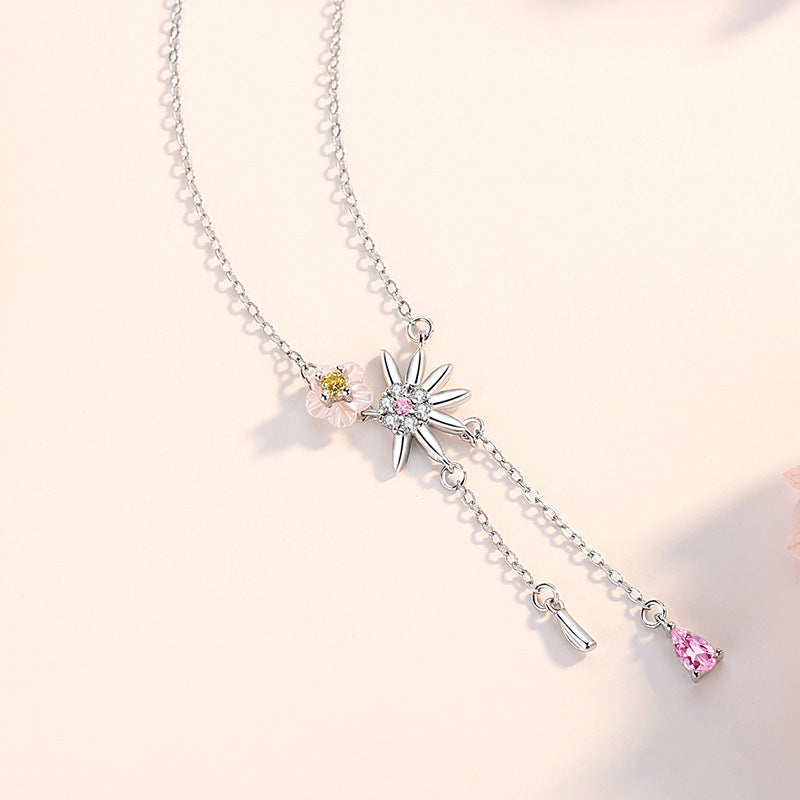 Collana in argento sterling 925 – margherita e madreperla