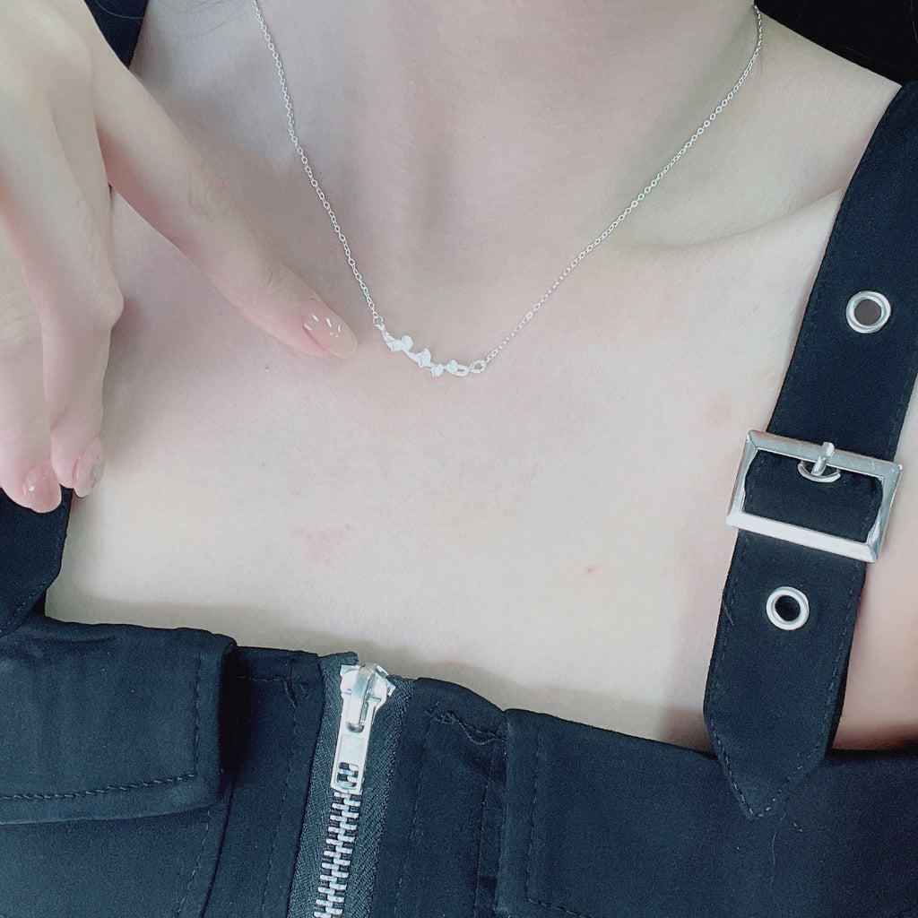 Sansheng Lucky Enough Silver 999 Necklace Female Niche Light Luxury Zircon Clavicle Chain for Girlfriend Ins Ginkgo Leaf Pendant