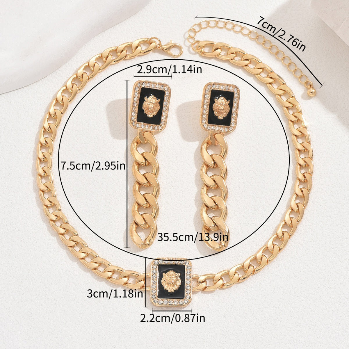 Framed Medallion Chain Jewelry — product image 3