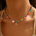 Colorful Initial Bead Necklace
