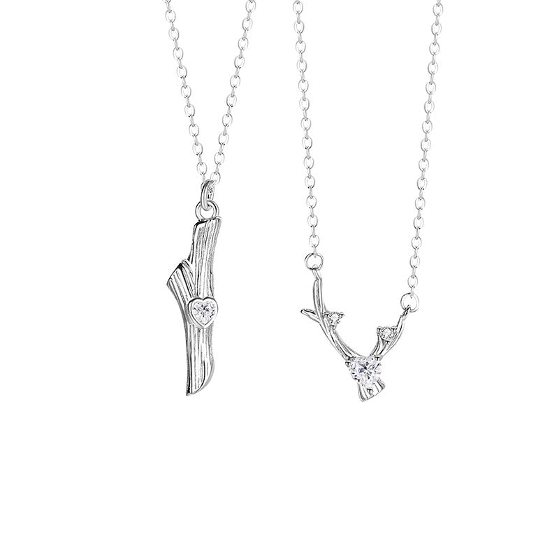 Halskette aus 925er Sterlingsilber – Zweig