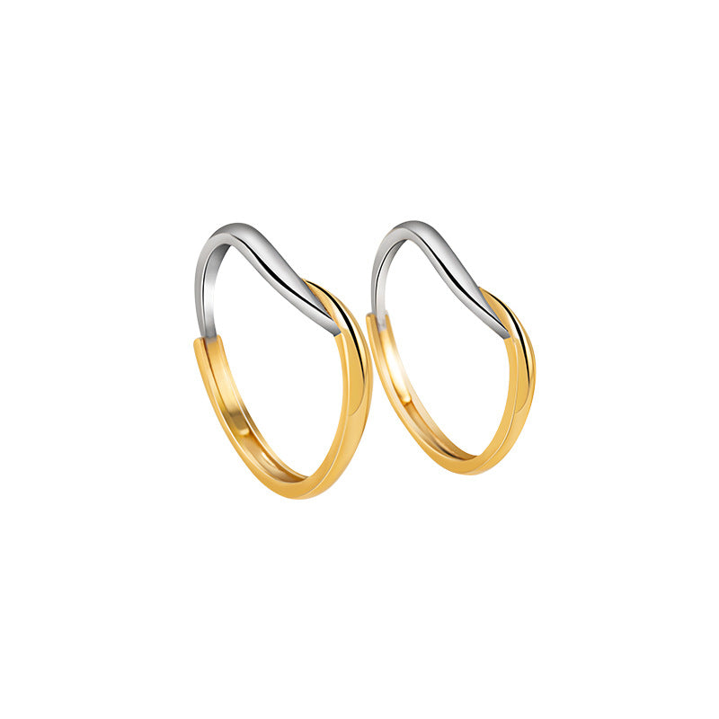 Mobius Ring Sterling Silver 925 Couple Ring Niche Design Light Luxury Unlimited Symbol Plain Ring Double Ring Pair Ring