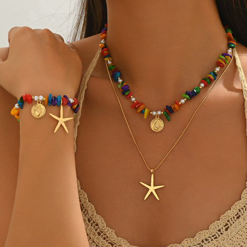 Colorful Coastal Layered Jewelry