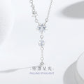 Star Sterling Silver 925 Necklace Female Niche Design Light Luxury Zircon Tassel Clavicle Chain Ins Style Meteor Shower Pendant