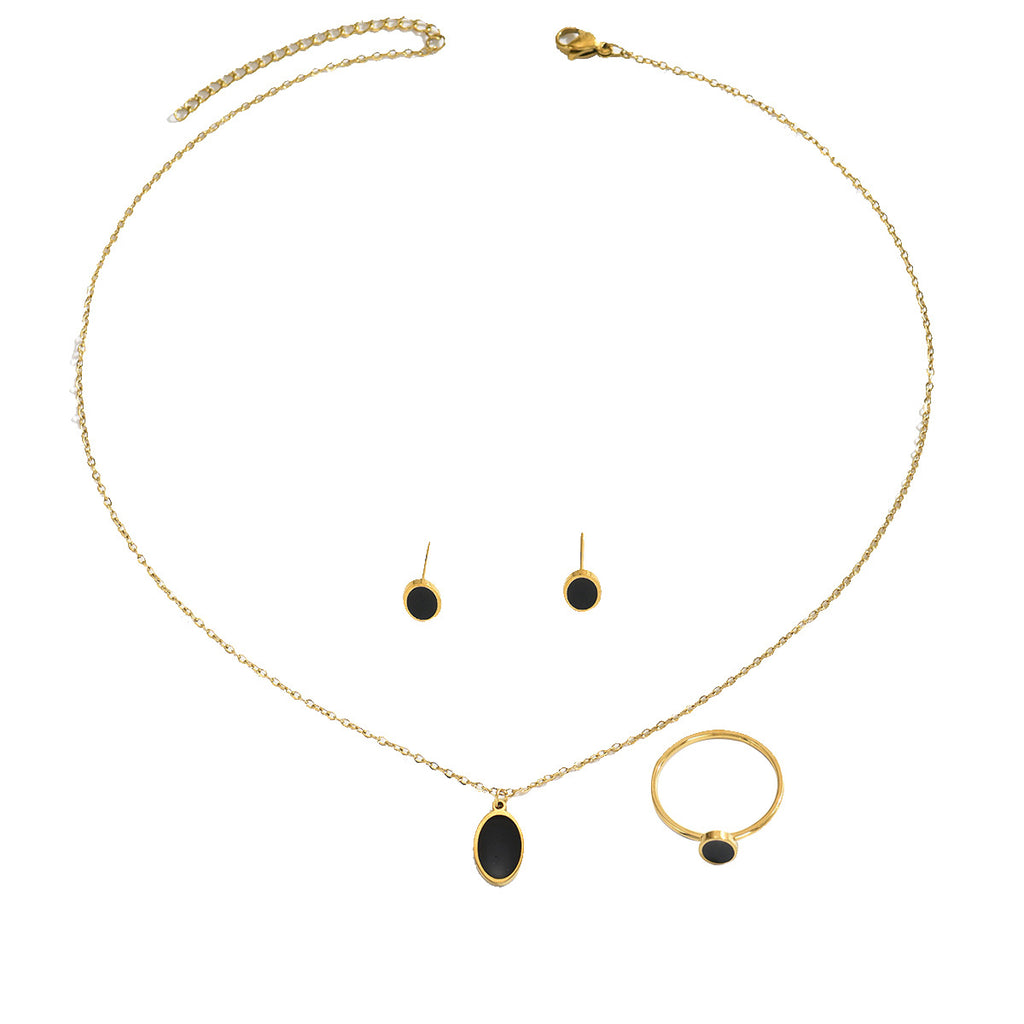 Small Black Oval Pendant Jewelry — product image 5