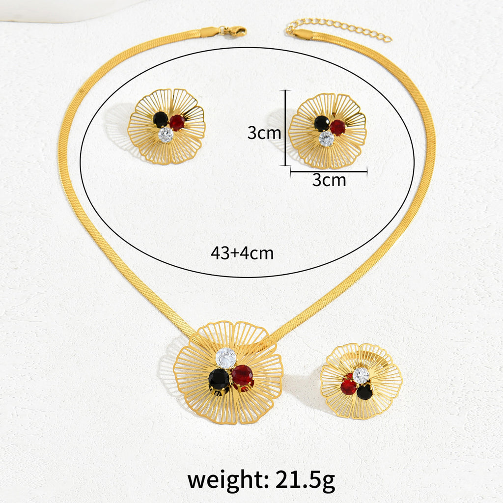 Fine-Line Flower Collar Jewelry — product image 4