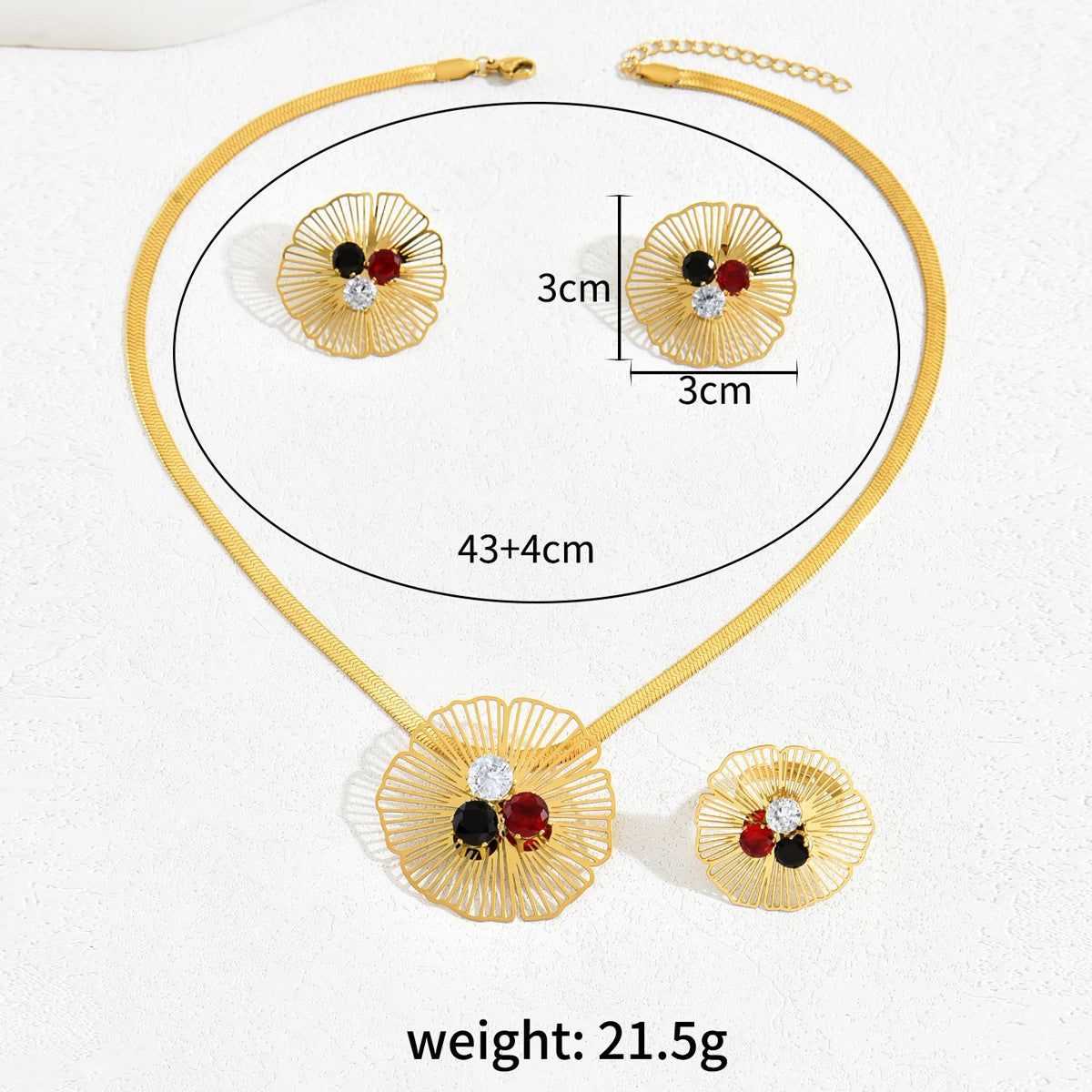 Fine-Line Flower Collar Jewelry — product image 4