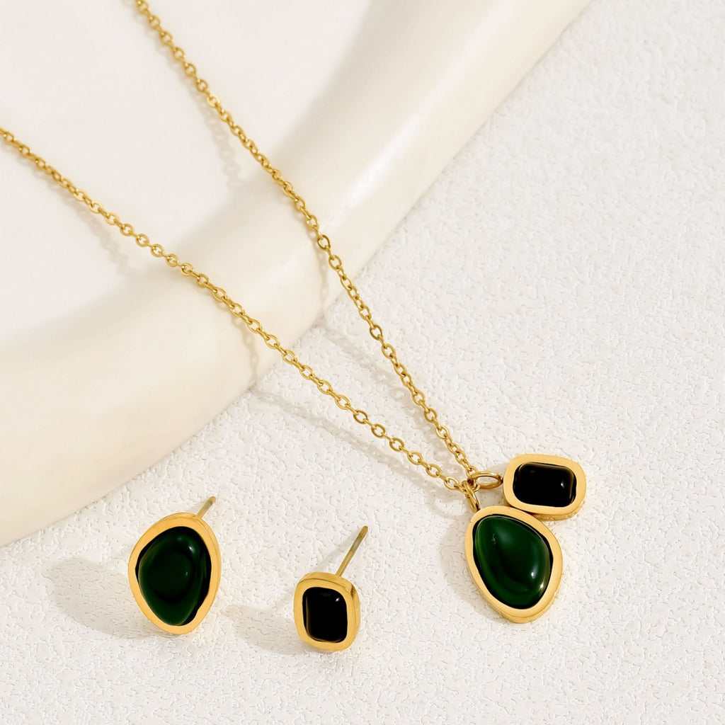 Green and Dark Double-Center Jewelry — product image 3