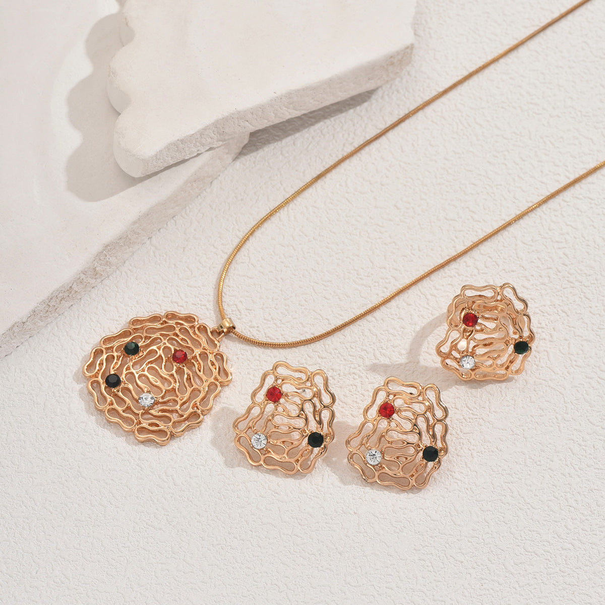 Ornate Openwork Medallion Jewelry — product image 2