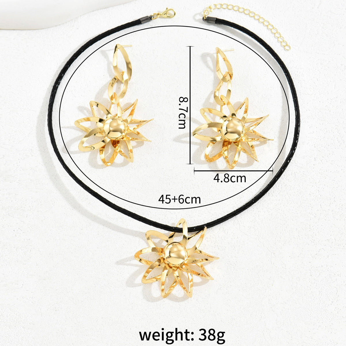 Open Star Flower Cord Jewelry — product image 4