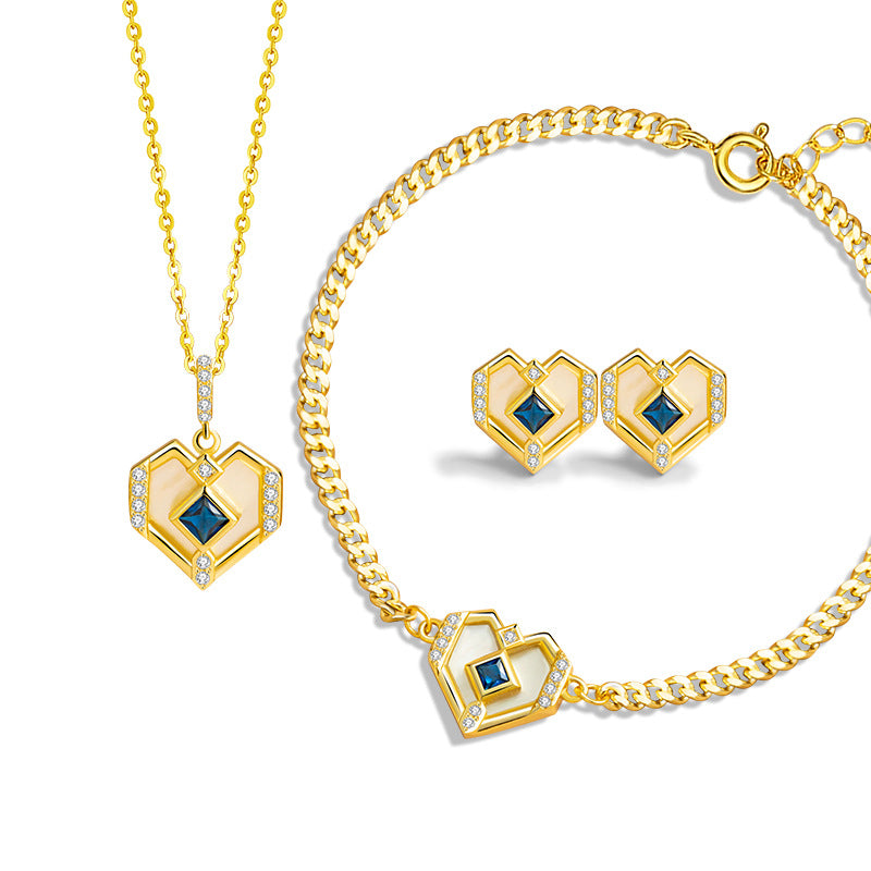Gioielli in argento sterling 925 – cuore e madreperla