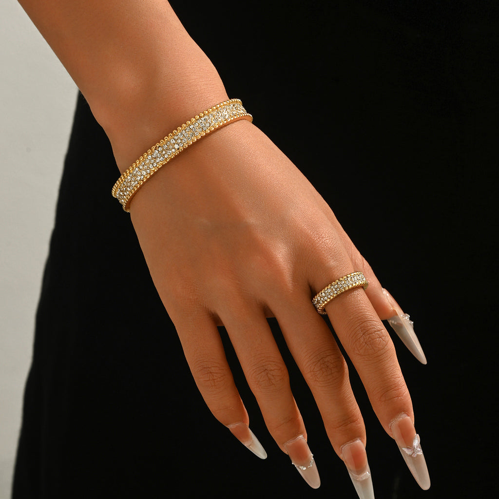 Sparkling Rounded Open Cuff Jewelry — product image 2