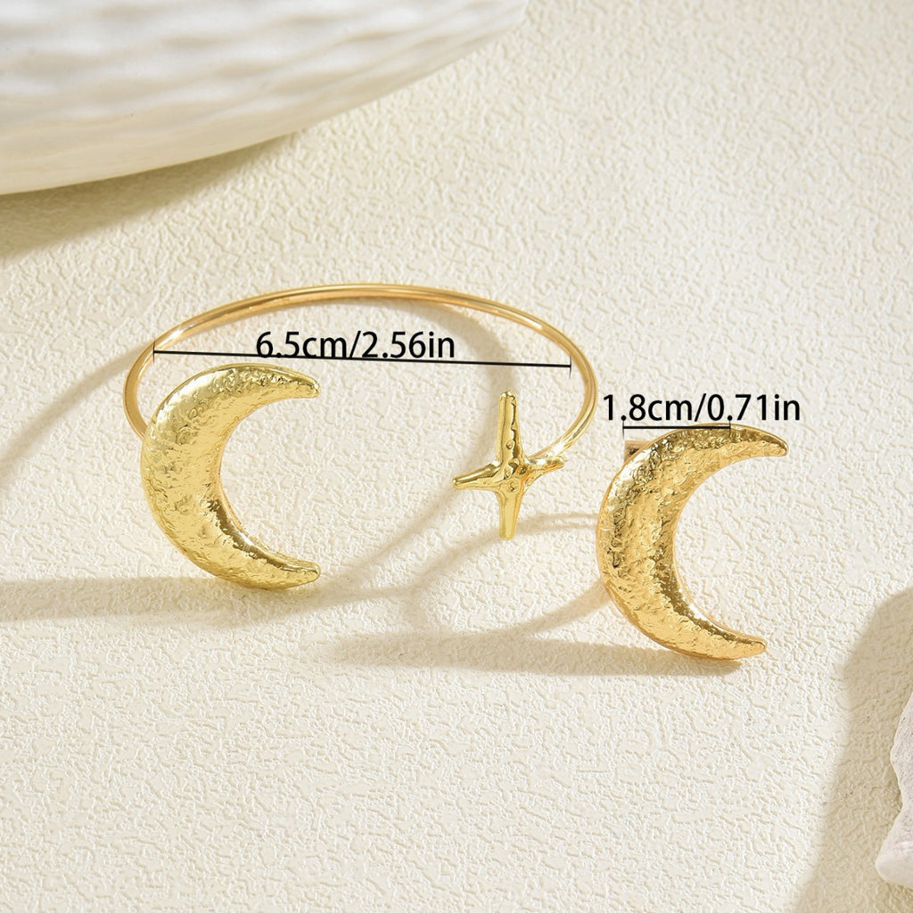 Moon and Star Open Cuff Jewelry — product image 3