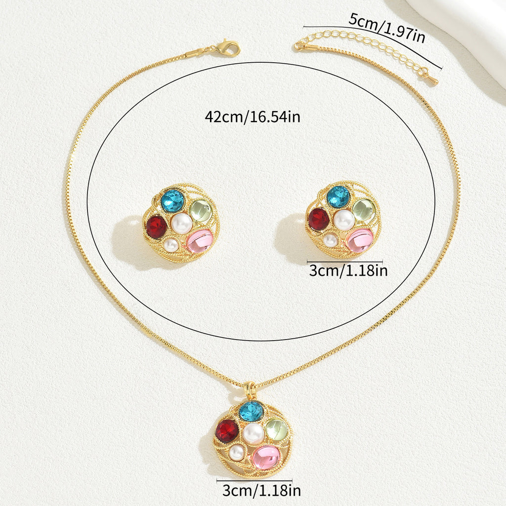 Multicolor Double-Round Pendant Jewelry — product image 4