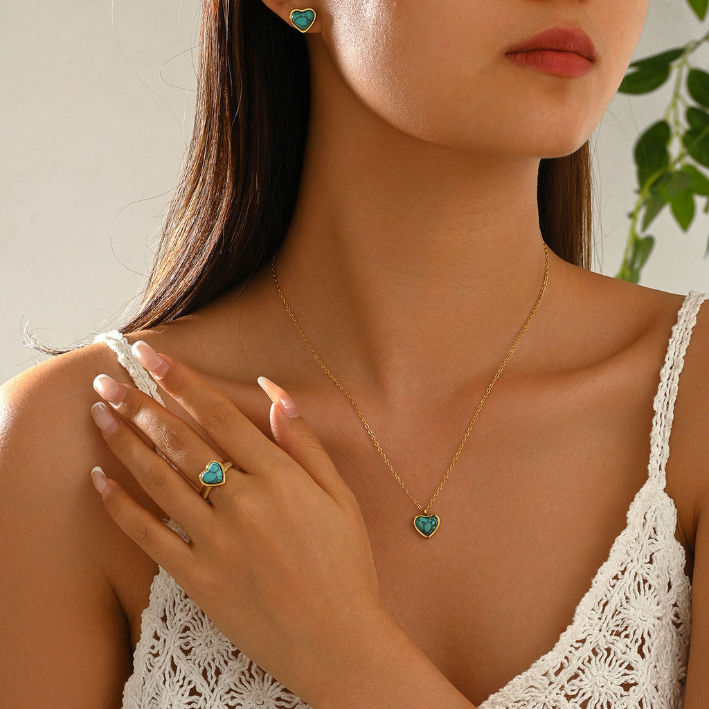 Tiny Blue Heart Pendant Jewelry — product image 2