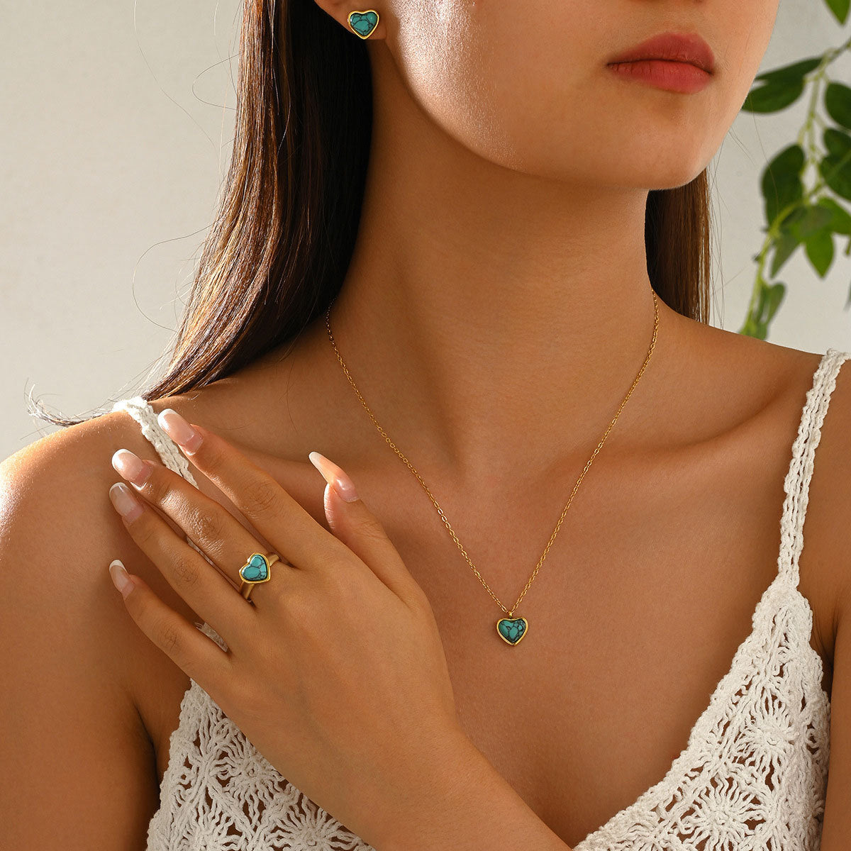 Tiny Blue Heart Pendant Jewelry — product image 2