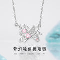 Halskette aus 925er Sterlingsilber – Einhorn und Tierkreiszeichen