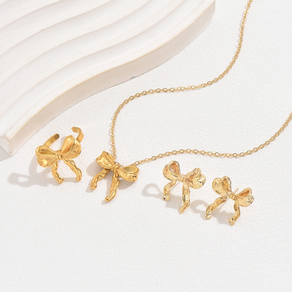 Sculpted Ribbon Bow Jewelry — product image 3