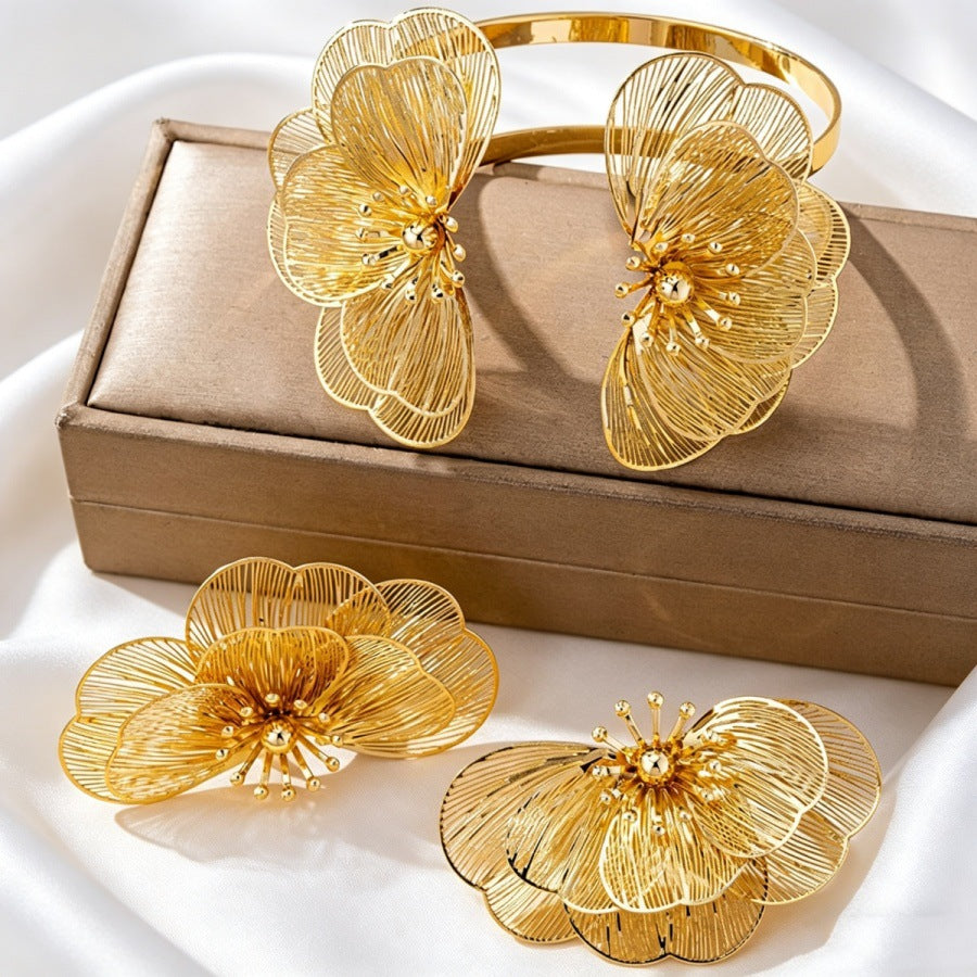 Openwork Flower Cuff Jewelry — product image 2