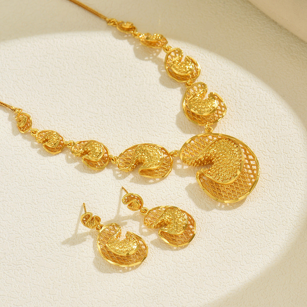 Layered Fan Medallion Jewelry — product image 3