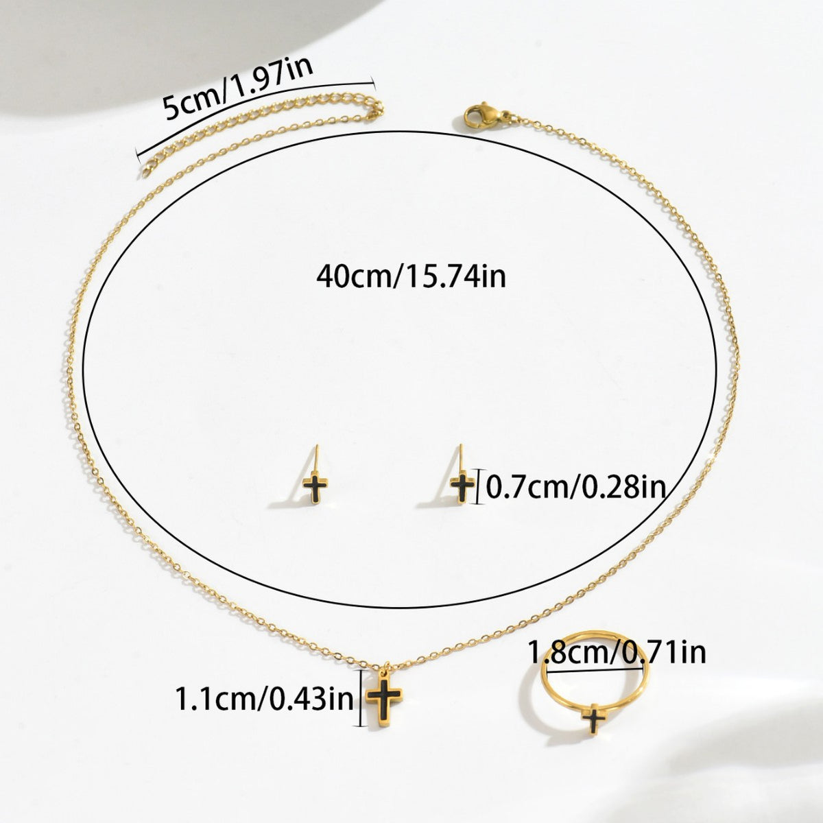 Tiny Four-Point Cross Jewelry — product image 4