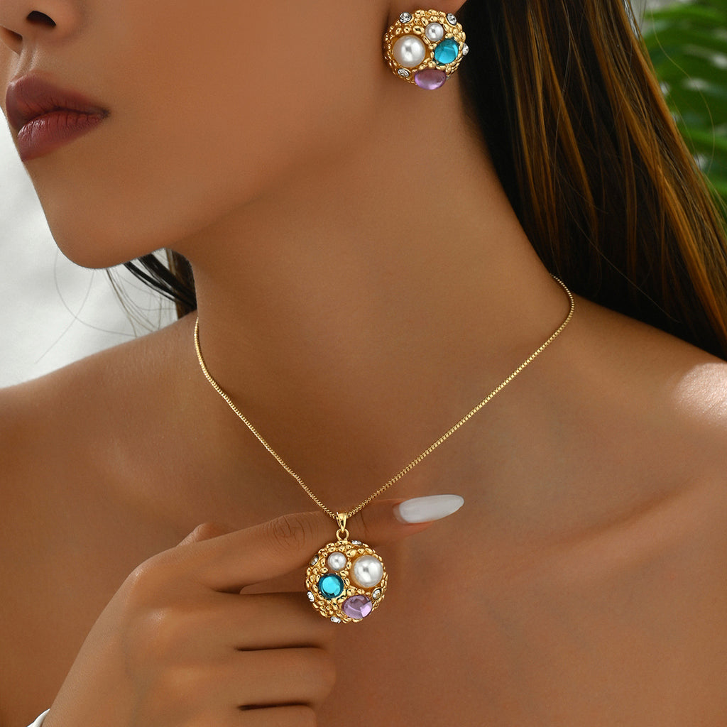 Colorful Round Mosaic Jewelry