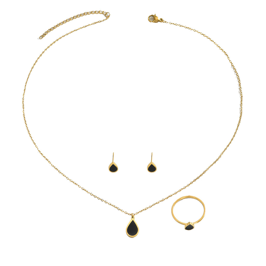 Tiny Black Teardrop Jewelry — product image 5