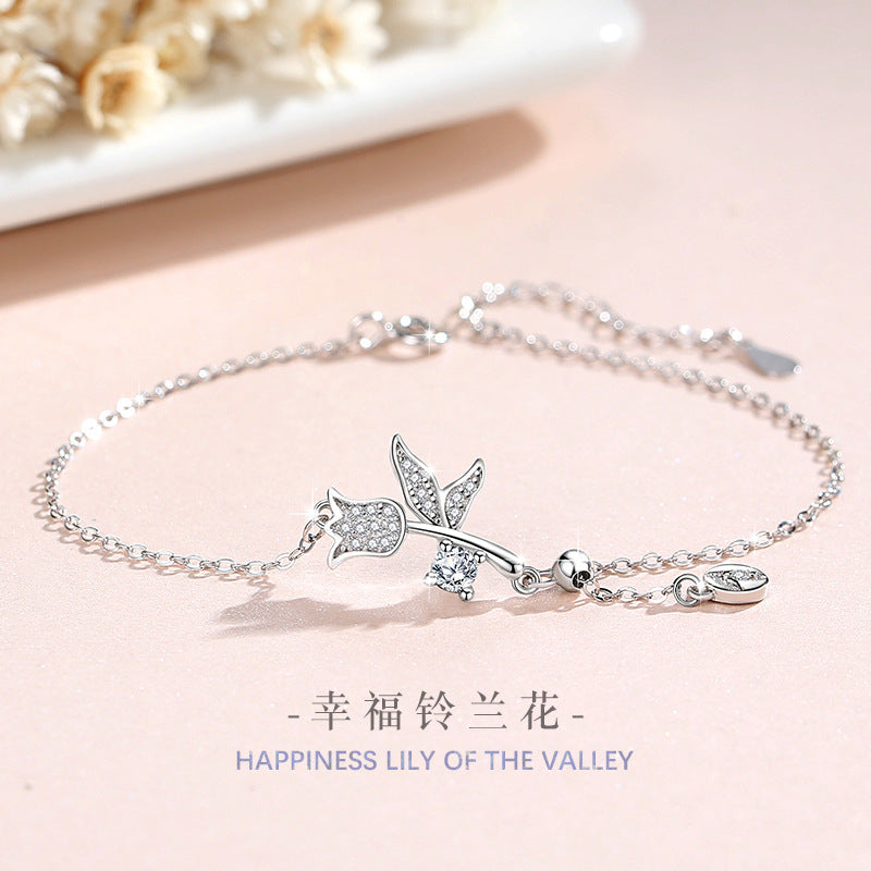 Armband aus 925er Sterlingsilber – Lilie