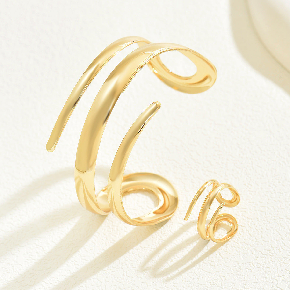 Parallel Curve Open Cuff Jewelry — product image 2