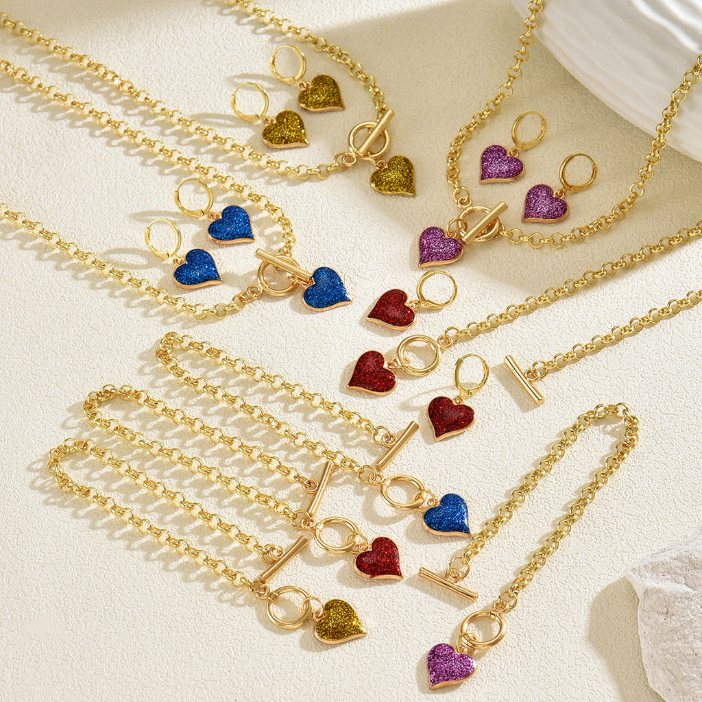 Textured Heart Chain Jewelry — product image 3