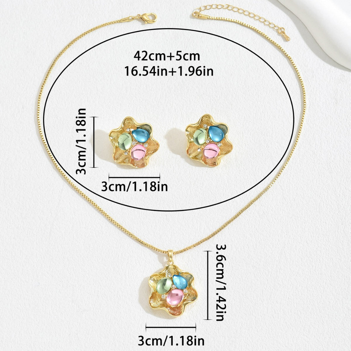 Multicolor Petal Pendant Jewelry — product image 3