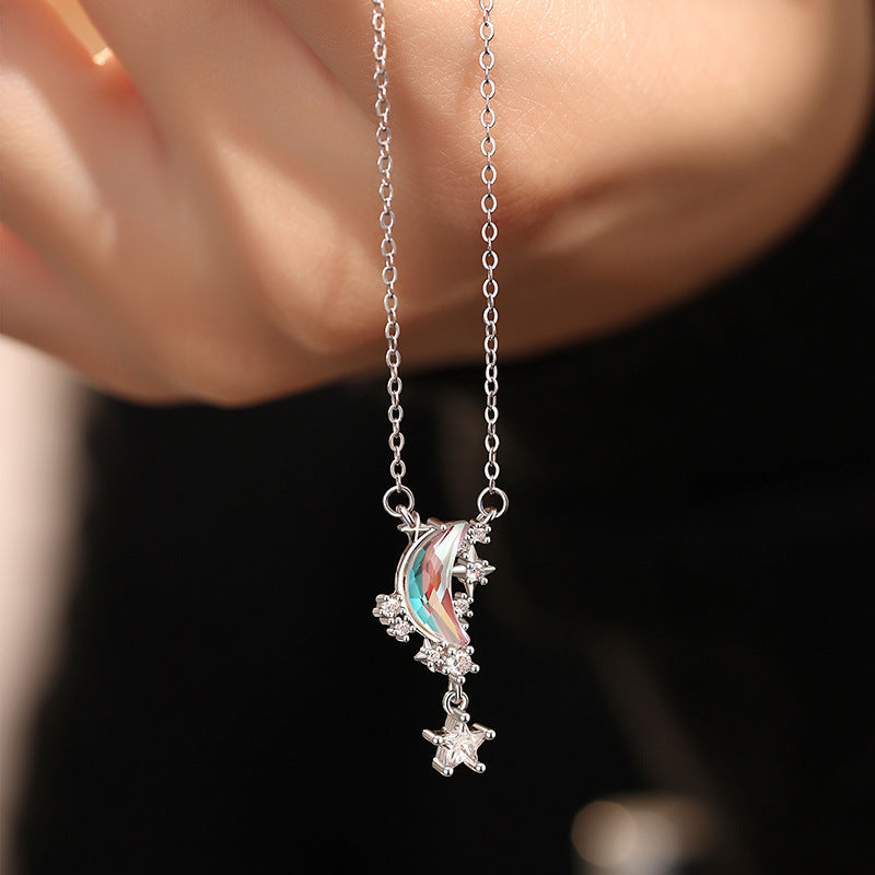 Xingyue Accompanied S925 Sterling Silver Necklace Bracelet Set Light Luxury Girl Style Niche Fairy Valentine's Day Silver Jewelry Wholesale
