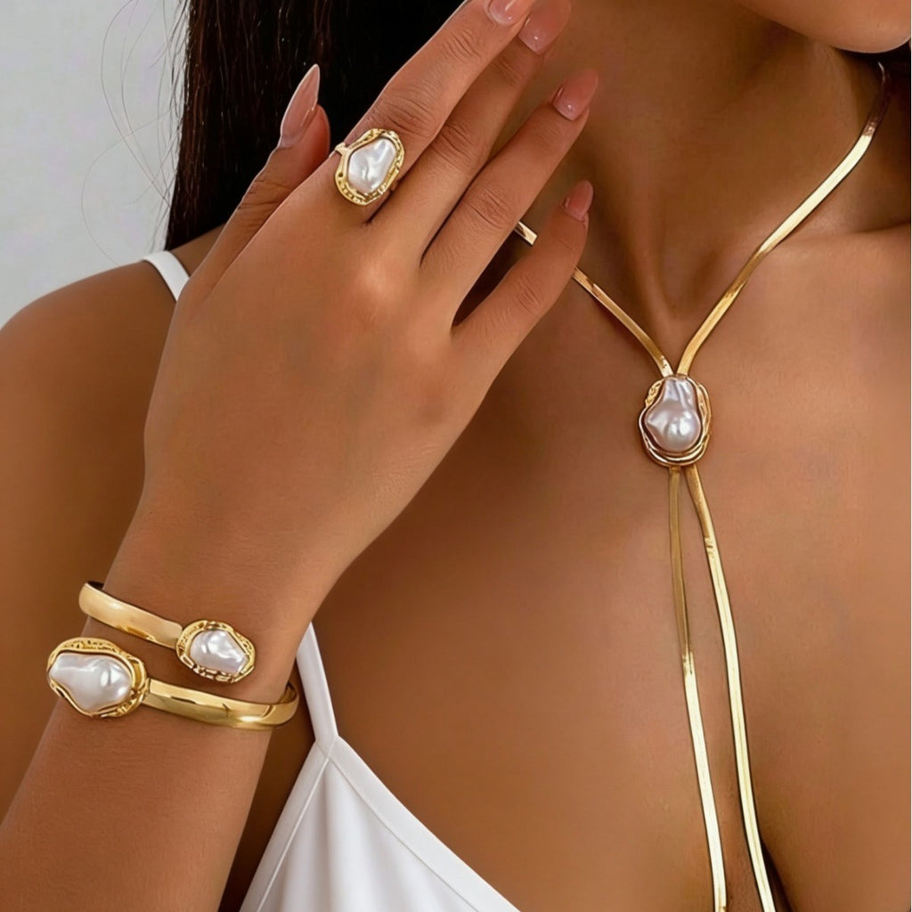 Baroque Pearl-Effect Jewelry
