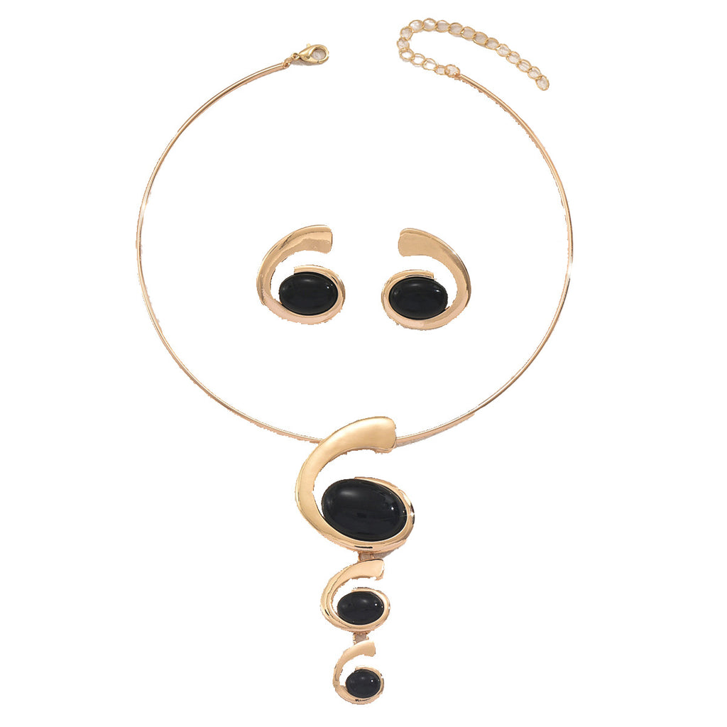 Graduated Black Disc Pendant Jewelry — product image 5