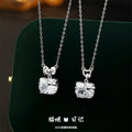 Cat Diary S925 Sterling Silver Necklace Female Niche Cute Zircon Hello Kitty Clavicle Chain Valentine's Day Confession Gift