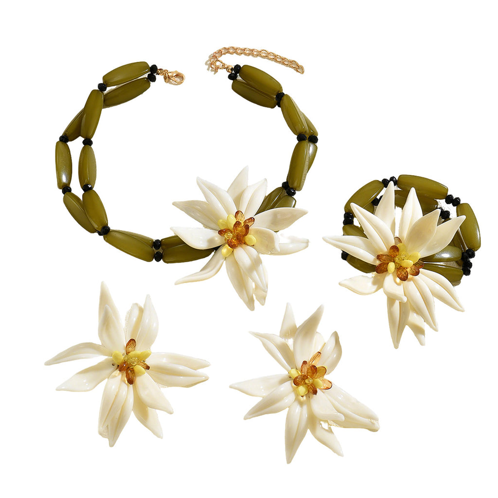 White Flower Statement Jewelry — product image 5