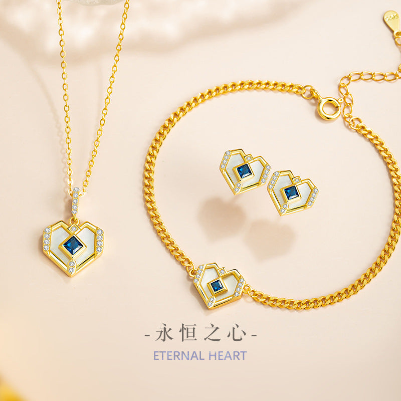 Gioielli in argento sterling 925 – cuore e madreperla
