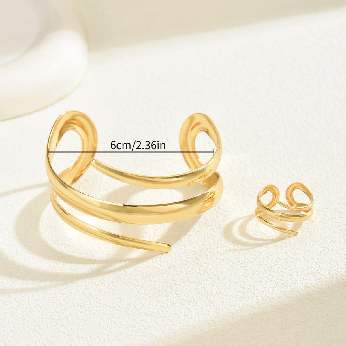 Parallel Curve Open Cuff Jewelry — product image 3