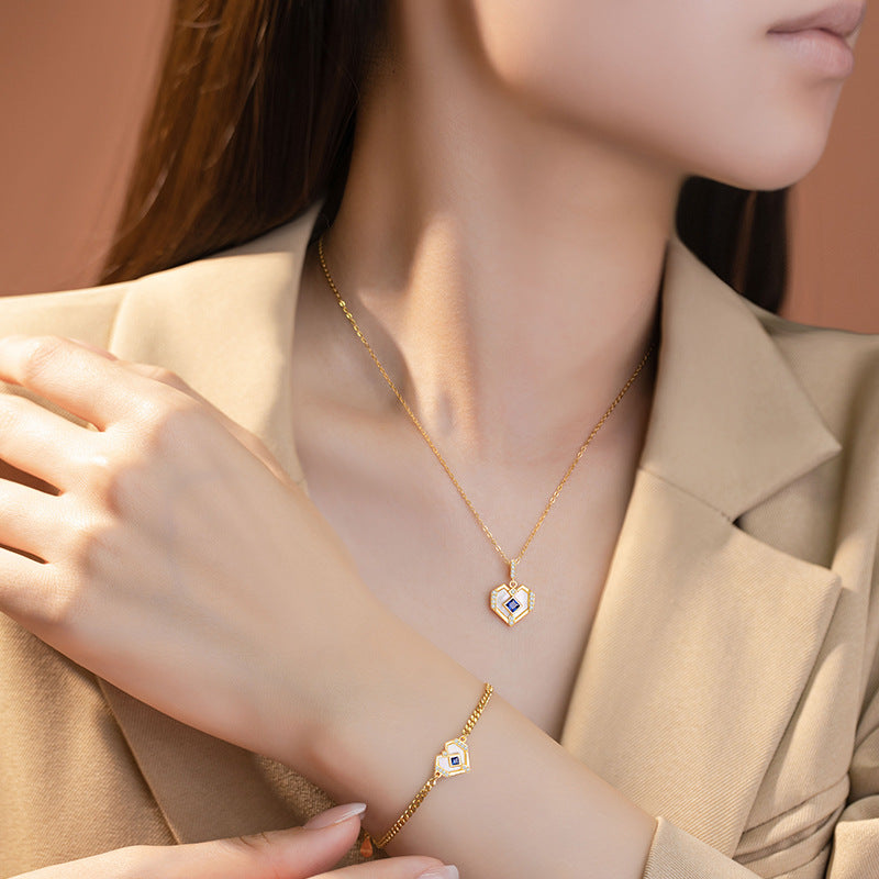 Gioielli in argento sterling 925 – cuore e madreperla
