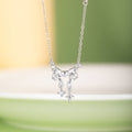 Lixing Shining Bow Necklace for Women S925 Sterling Silver Niche High-End Sense Non-Fading All-Match Clavicle Chain Wholesale
