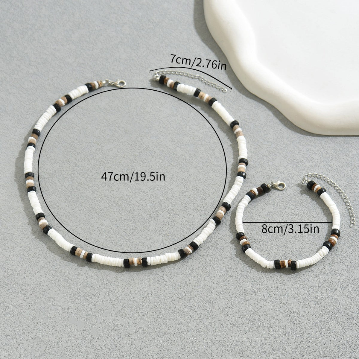 Black and White Beaded Jewelry — product image 4