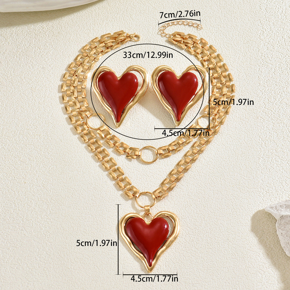 Heart Statement Chain Jewelry — product image 4