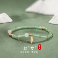 Armband aus 925er Sterlingsilber – Bambus und Jade